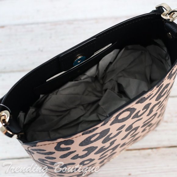 NWT Kate Spade Darcy Graphic Leopard Small Bucket - Picture 10 of 11